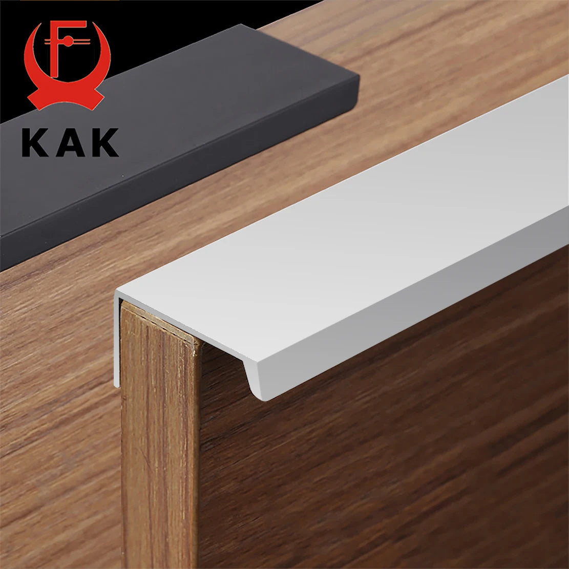 Black Silver Hidden Cabinet Handles Zinc Alloy Kitchen Cupboard Pulls