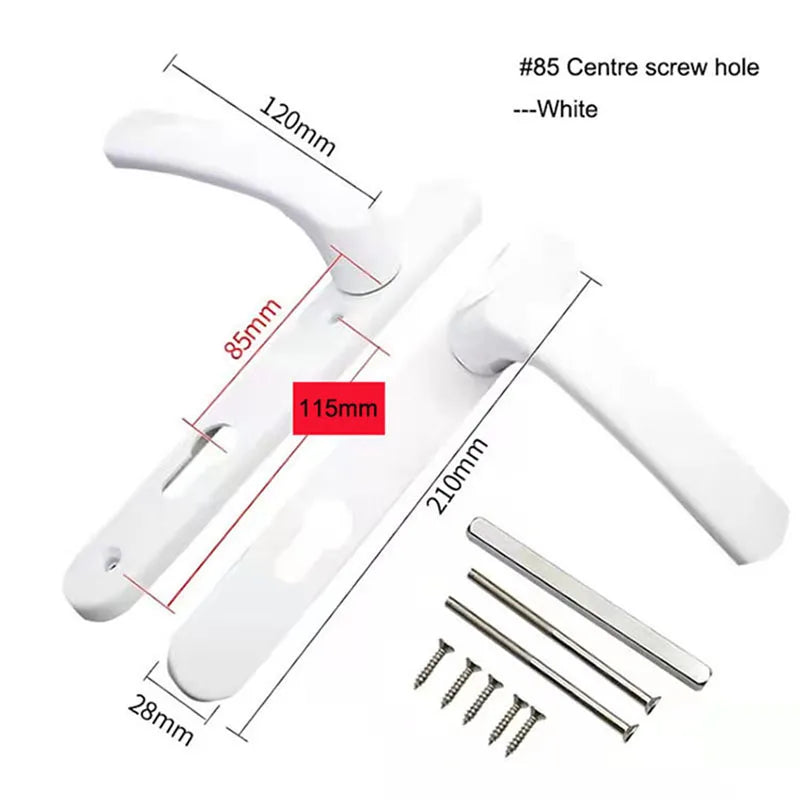 Narrow Universal Security Sliding Door Handle Size 85mm 92mm