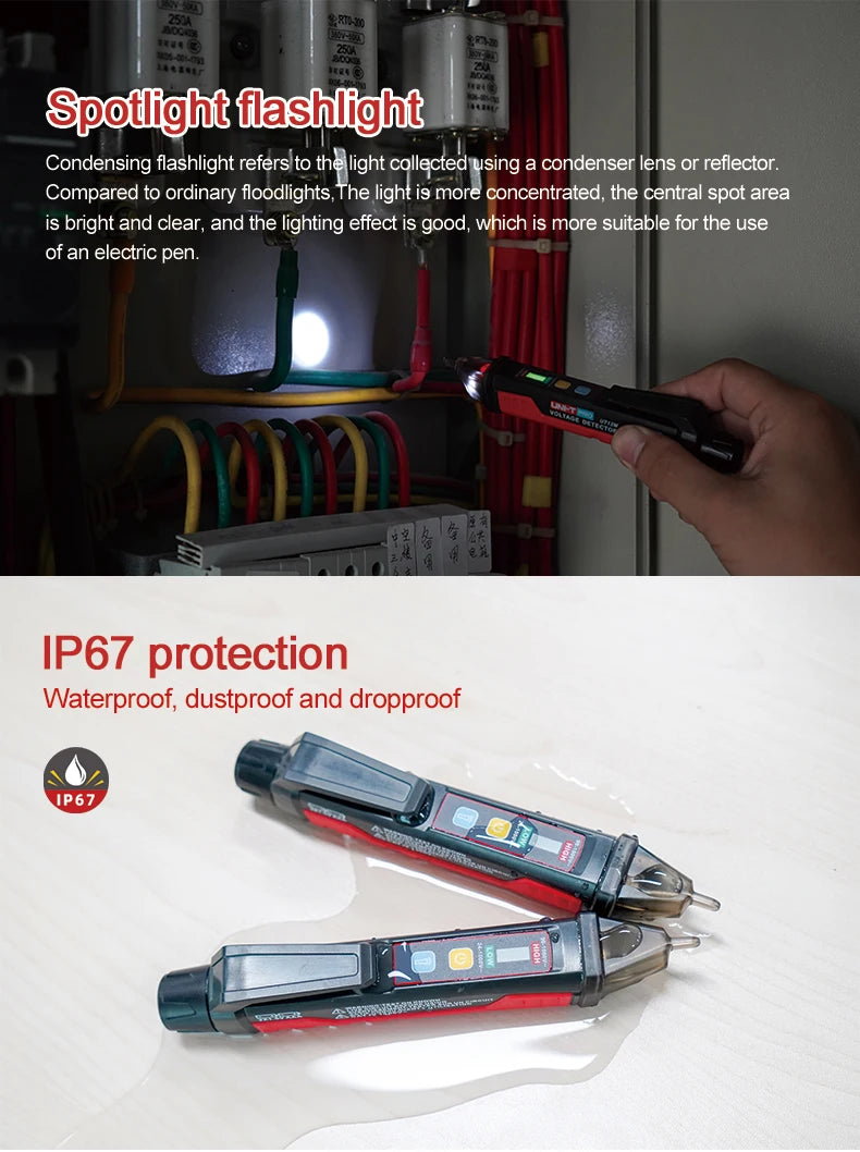 UNI-T UT12D UT12E UT12M Non Contact Voltage Detector Pen High and Low