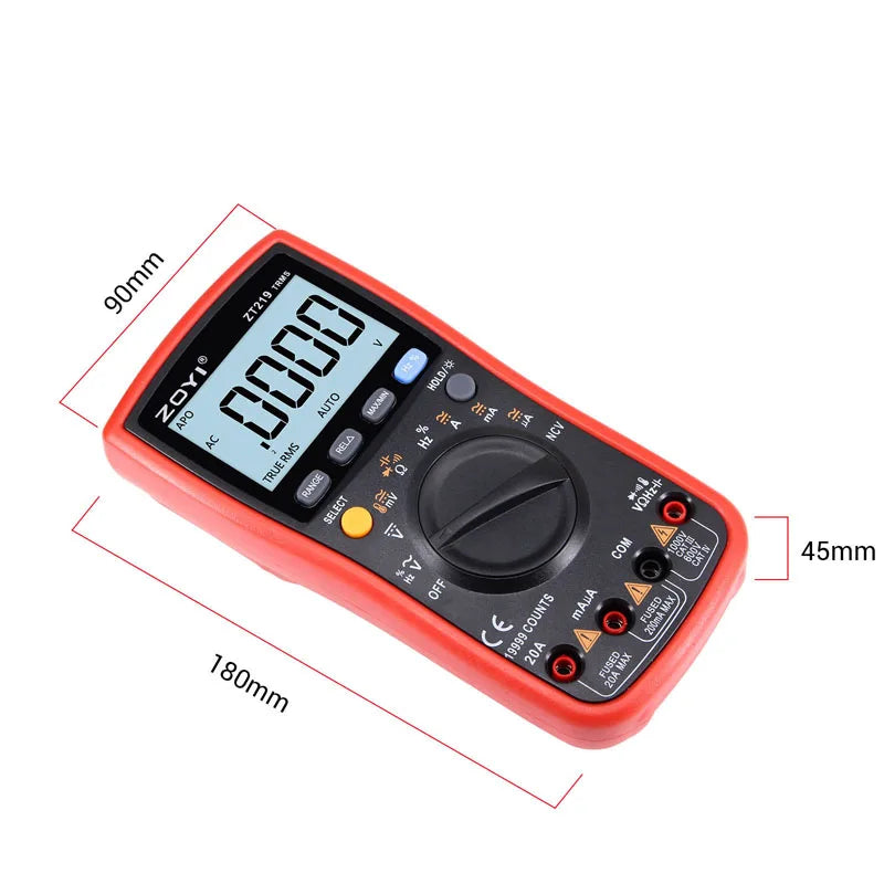 ZOYI ZT219 Digital multimeter 19999 Counts True RMS automotive