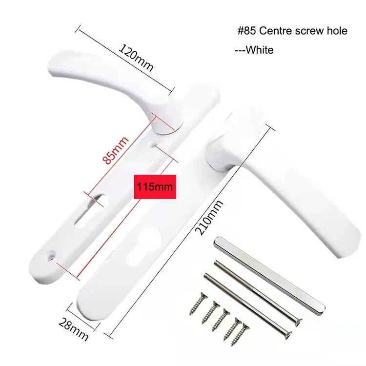 Narrow Universal Security Sliding Door Handle Size 85mm 92mm
