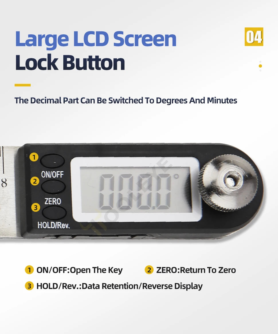 Goniometer Electronic Protractor Digital Gauge Angle Measurement Tool