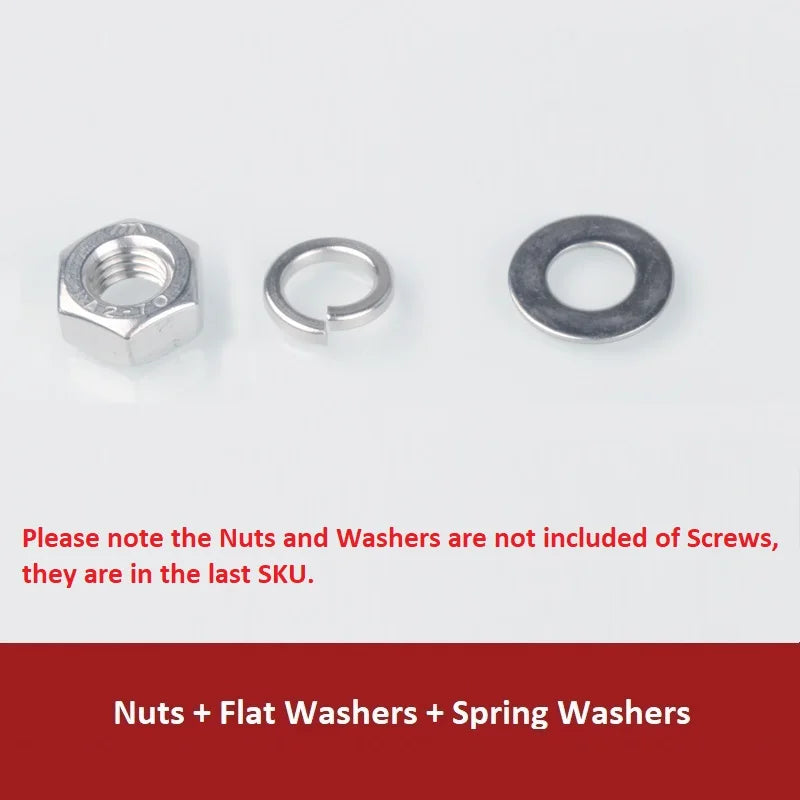 External Hexagon Extended Screws 304 Stainless Steel Outer Flat