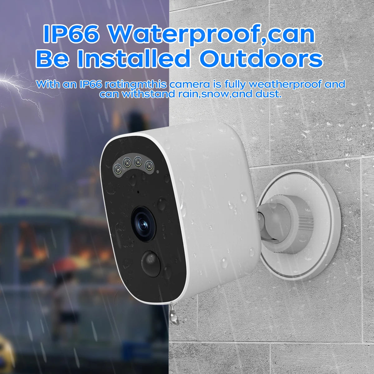 JOOAN 2K Solar Security Camera Outdoor 2.4G WiFi Human Detection IP