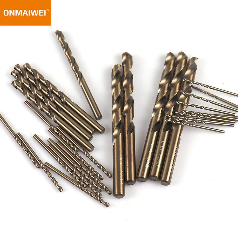 5-10pcs 1-13mm HSS M35 Cobalt Twist Drill Bit Set Solid Tungsten Bits