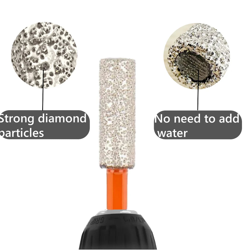 6-12mm Hexagonal Shank Dry Ceramic Tile Diamond Drill Bit Drilling