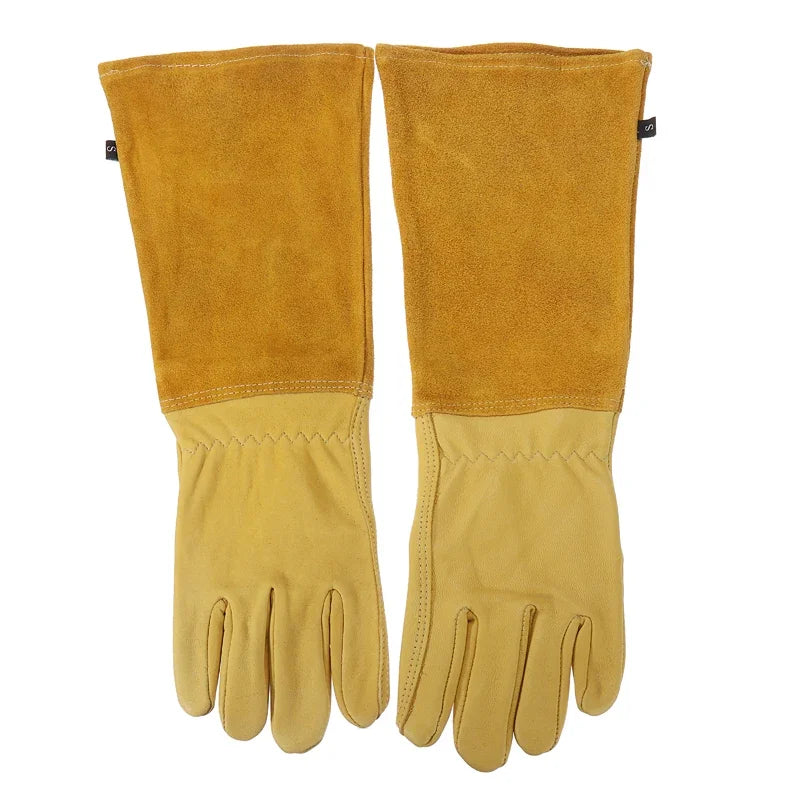 1 Pair Gardening Rose Pruning Gauntlet Heavy Duty Gloves Thorn Proof
