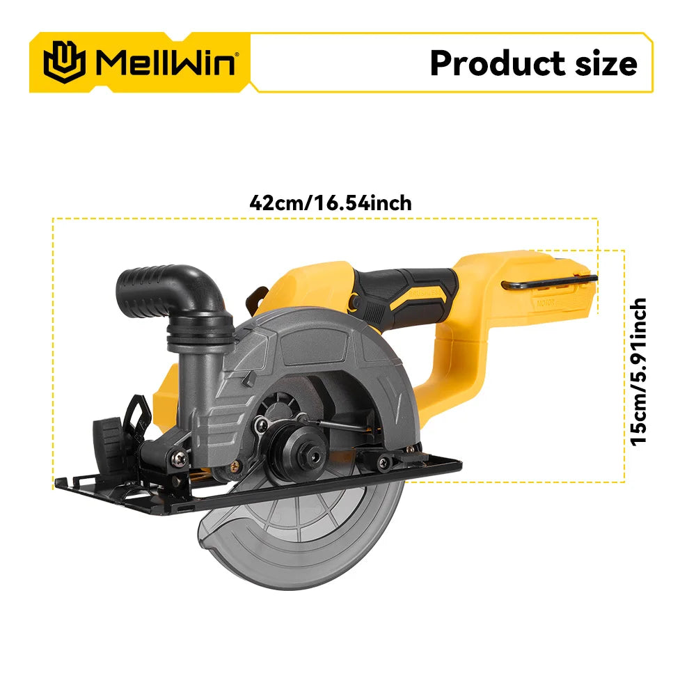 MELLWIN 150mm Brushless Cordless Circular Saw – Makita 18V Compatible