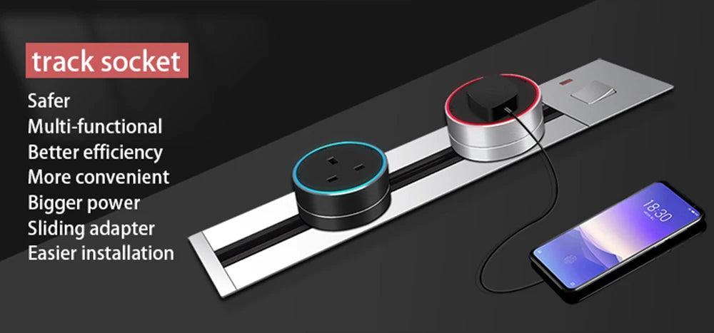 20W Fast Charging Universal Wall Socket With USB And Dual Typec