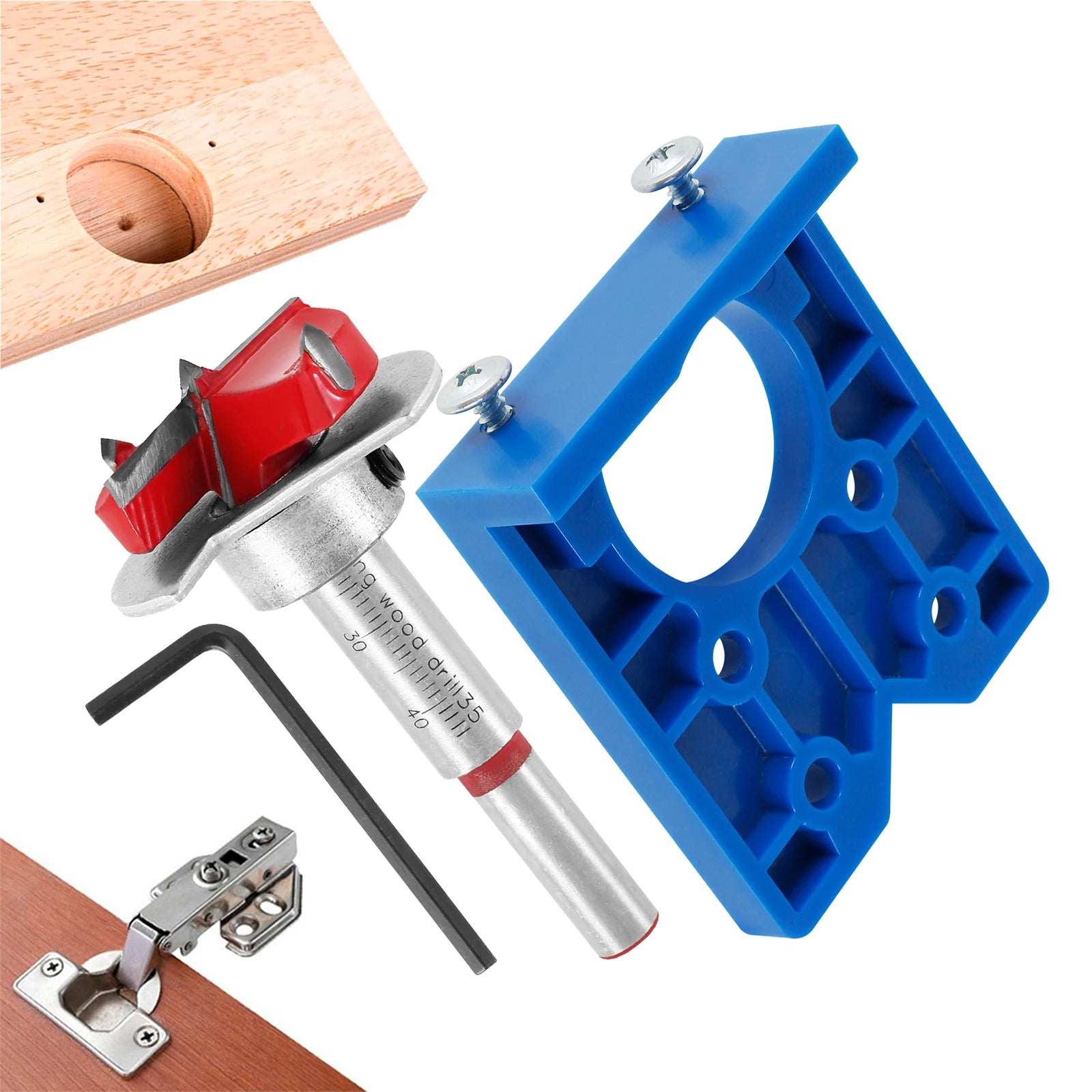 35mm Hinge Drilling Jig Set Concealed Guide Hinge Hole Drilling