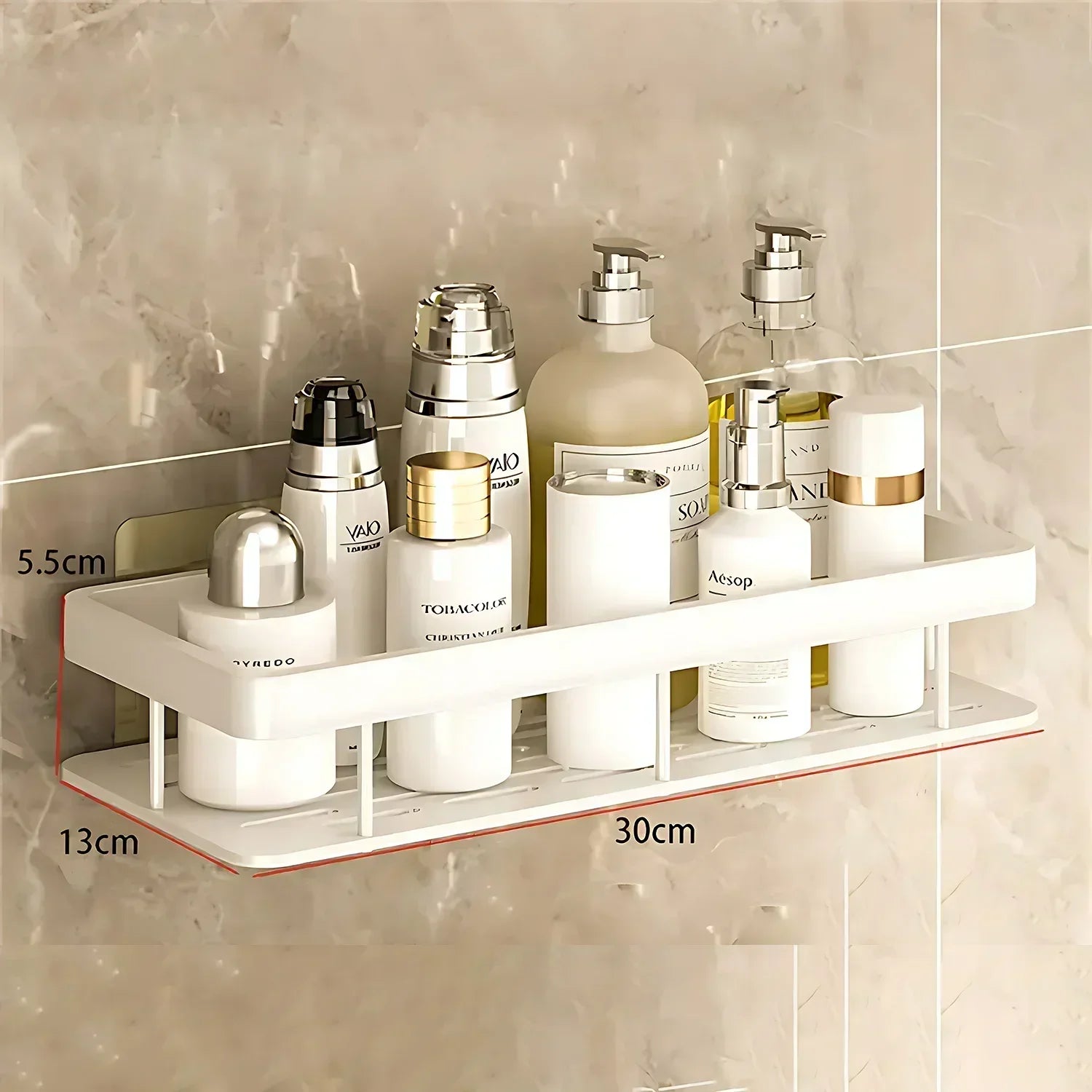 Bathroom Shelf Kitchen Storage Organizer Aluminum Alloy Shampoo Rack