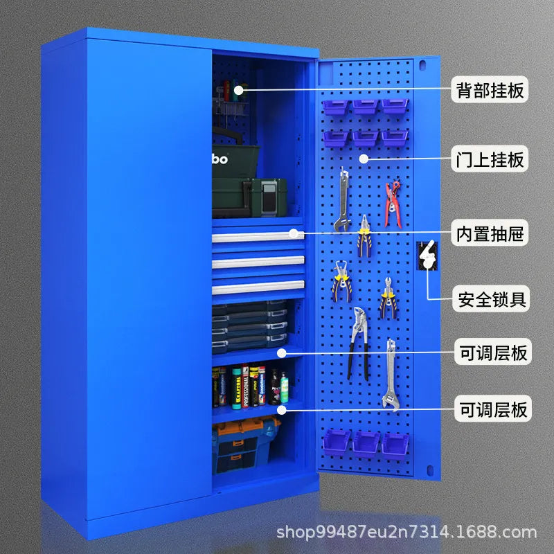 Industrial-Grade Heavy Tool Cabinet – Thickened Steel Factory Workshop