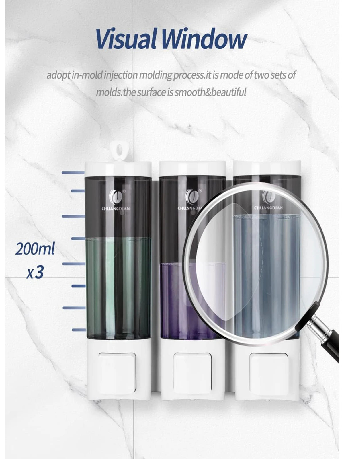 Wall Soap Shampoo Dispenser Bathroom Shower Gel Dispenser Kitchen