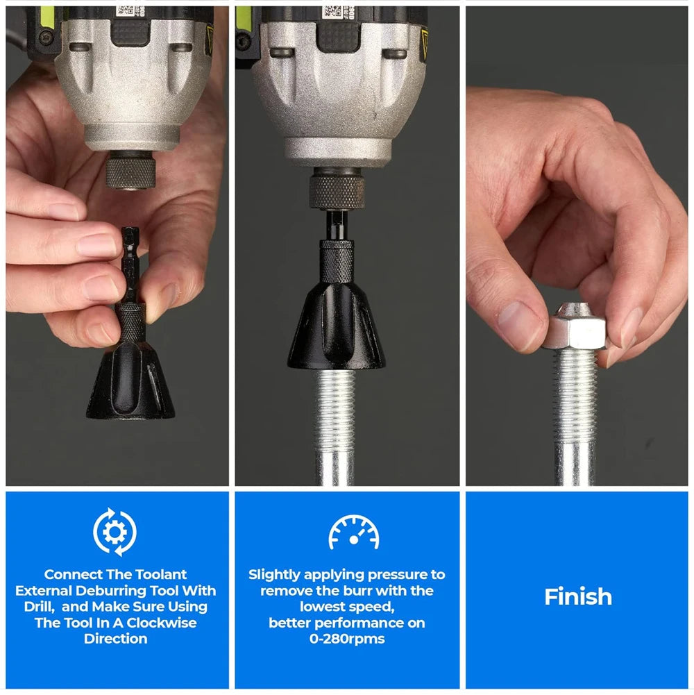 Deburring External Chamfer Tool for Metal High Speed Steel Hex Shank