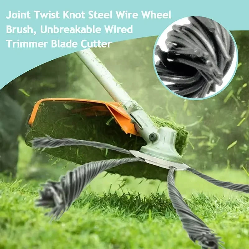 Heavy Duty Steel Wire Wheel Brush Head - 6 Inch 3 Claw