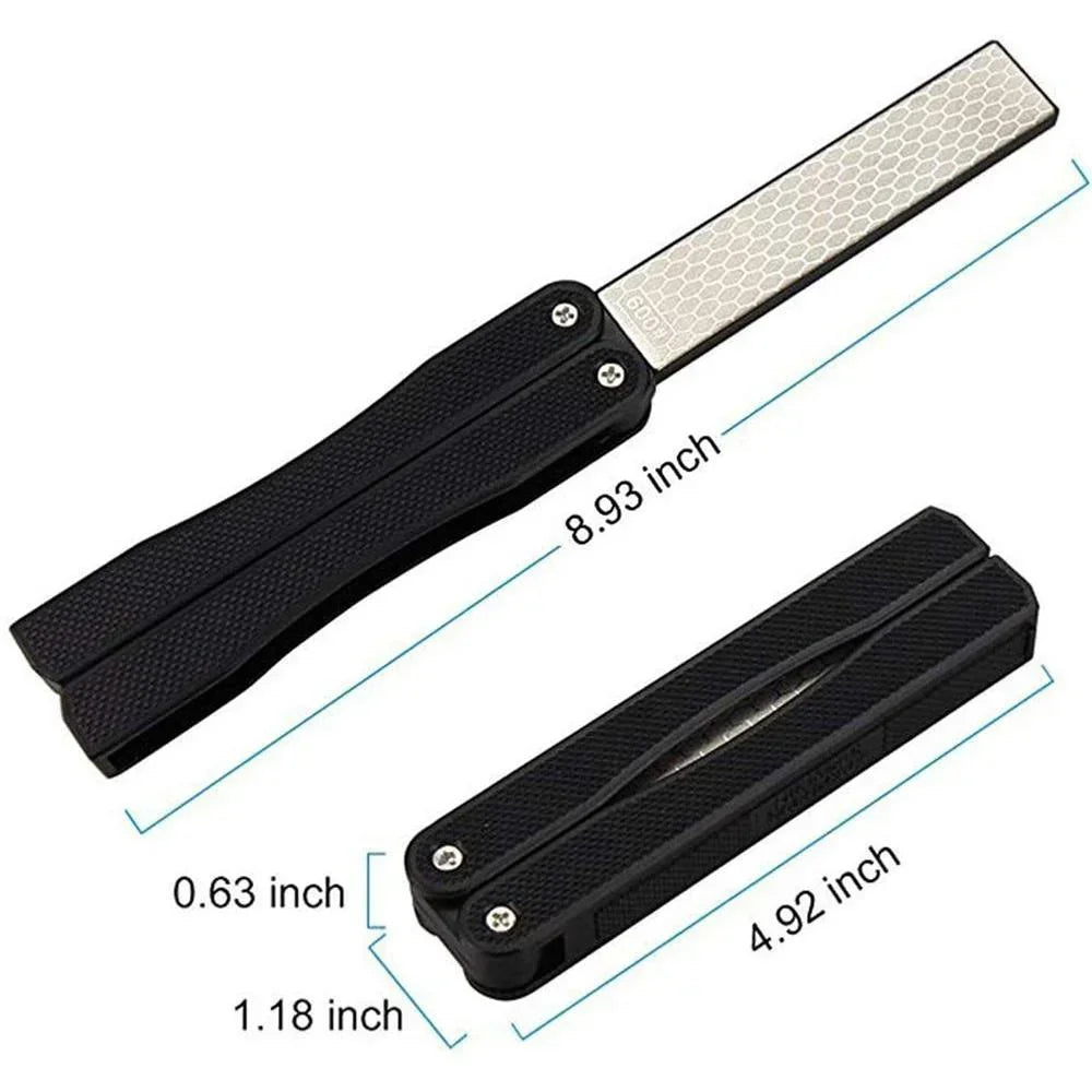 Portable Folding Pocket Knife Sharpener, Portable Double Sided