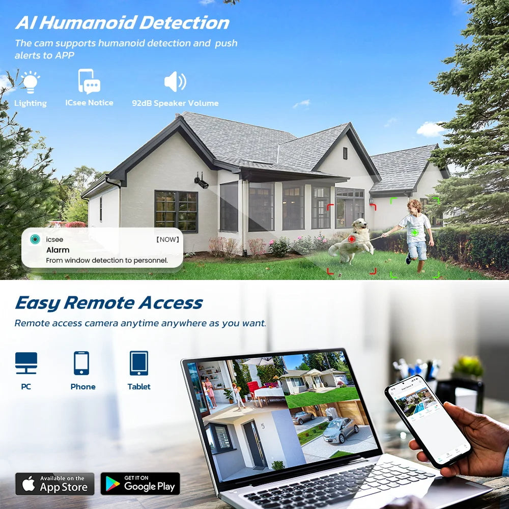 WIFI Camera 5MP HD Outdoor Bullet Surveillance IP Camera AI Human