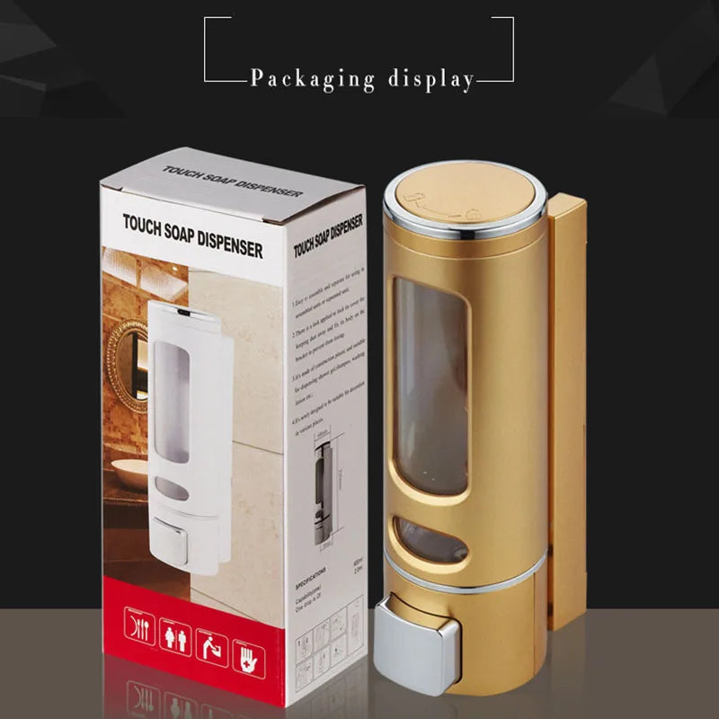 Single/double 400Ml Soap Dispenser Wall-Mount Shower Bath Shampoo