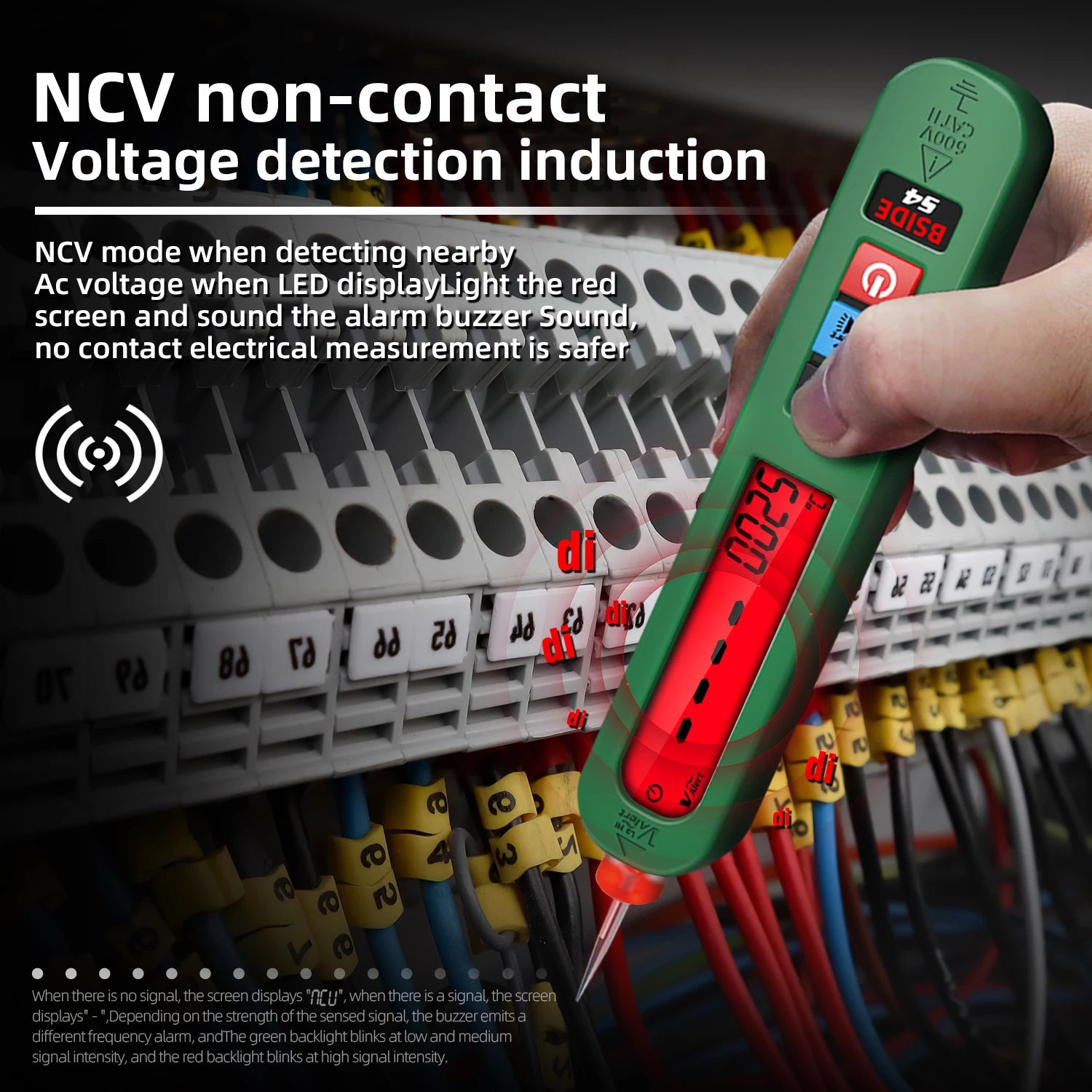 BSIDE Voltage Tester Pen 12V-300V Non-Contact Detection Leakage Live