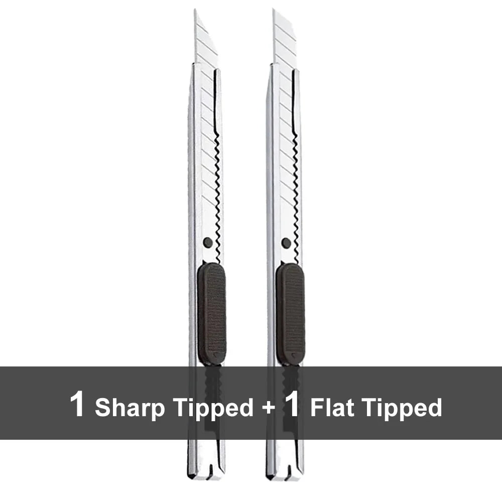 1/5/10Pcs Utility Knife Stainless Steel Paper Cut Box Cutter Tools