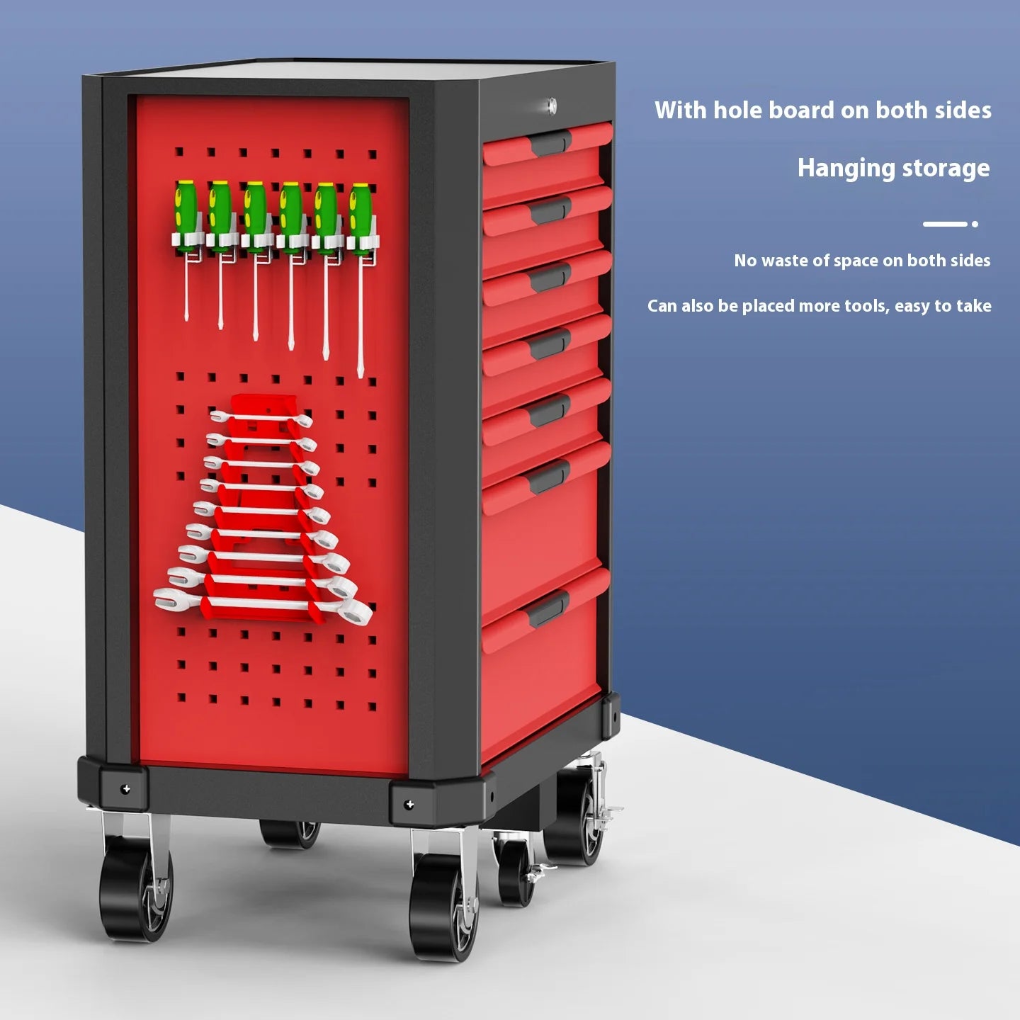 Heavy-Duty 7-Drawer Workshop Tool Cabinet with Lock