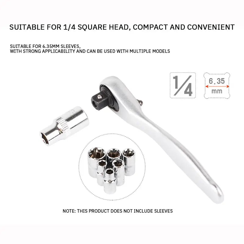 Mini treble 1/4 Ratchet Wrench Double Ended Quick Socket Ratchet
