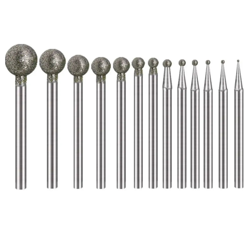 5Pcs 0.5mm-8mm Diamond Round Burring Sanding Drill Bit Cutting