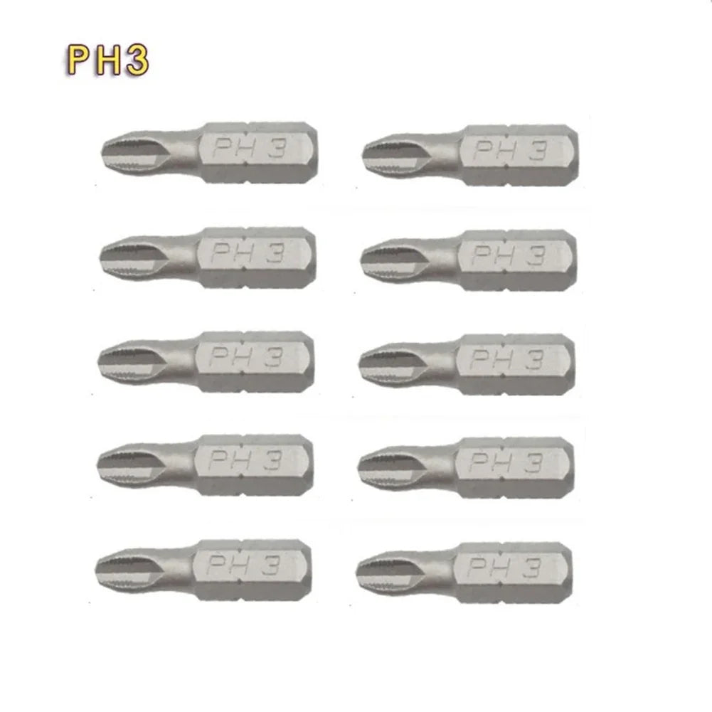 10pcs 25mm Anti Slip Electric Hex Shank Magnetic Screwdriver Drill