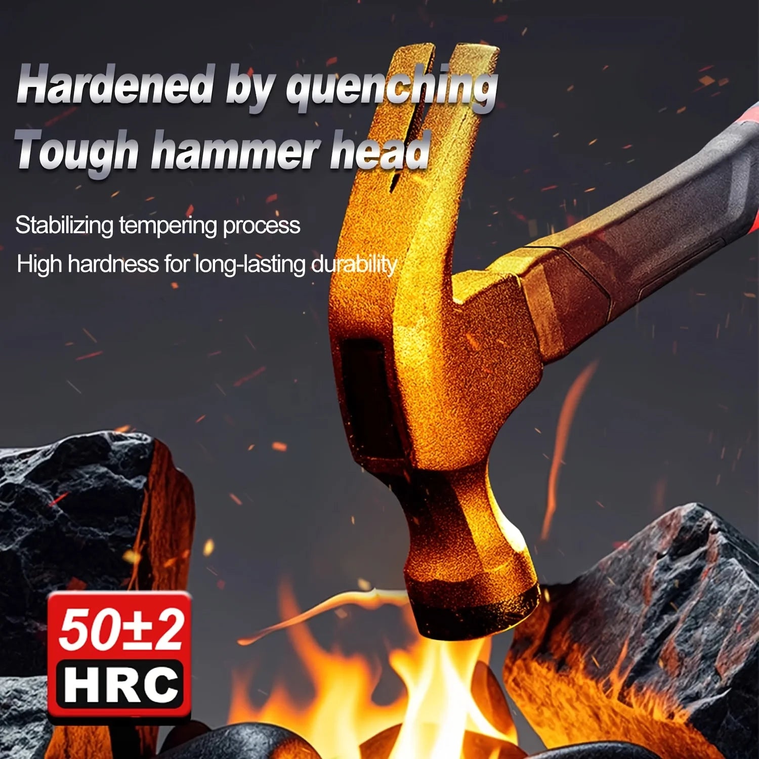 Multi-Purpose High Carbon Steel Claw Hammer with Ergonomic Handle &