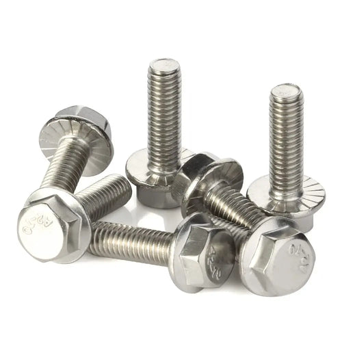 1-10pcs Hex Flange Bolt 304 Stainless Steel M4 M5 M6 M8 M10 M12
