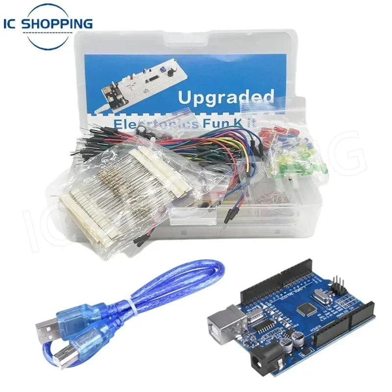 830-Piece Arduino UNO R3 Electronics Starter Kit with Breadboard