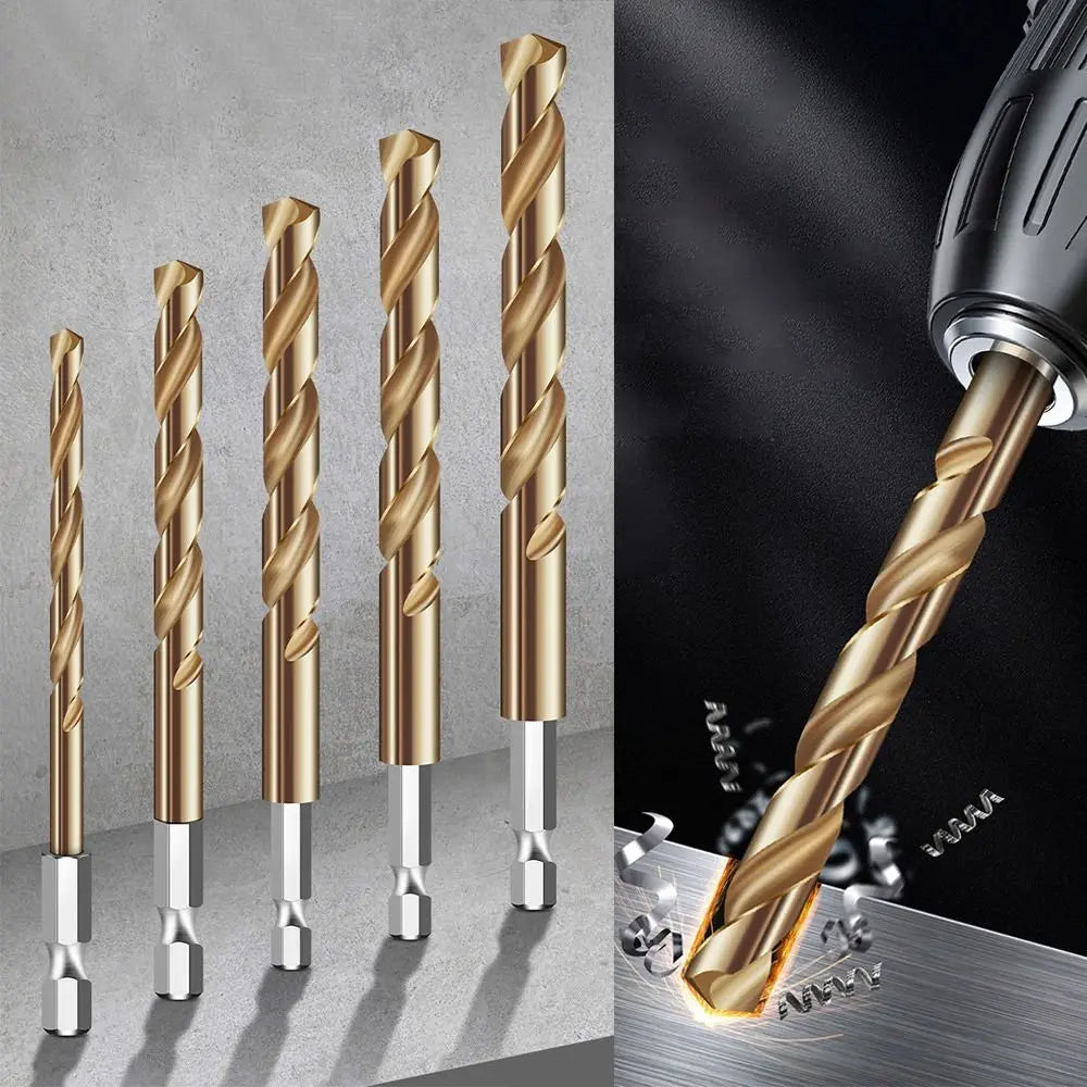 HSS High Speed Steel Twist Drill Bit 1/4 Hex Shank Replacement