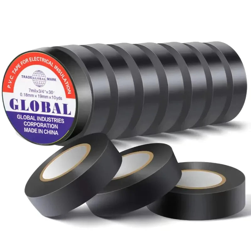50m high-temperature resistant black rubber electrical tape-durable