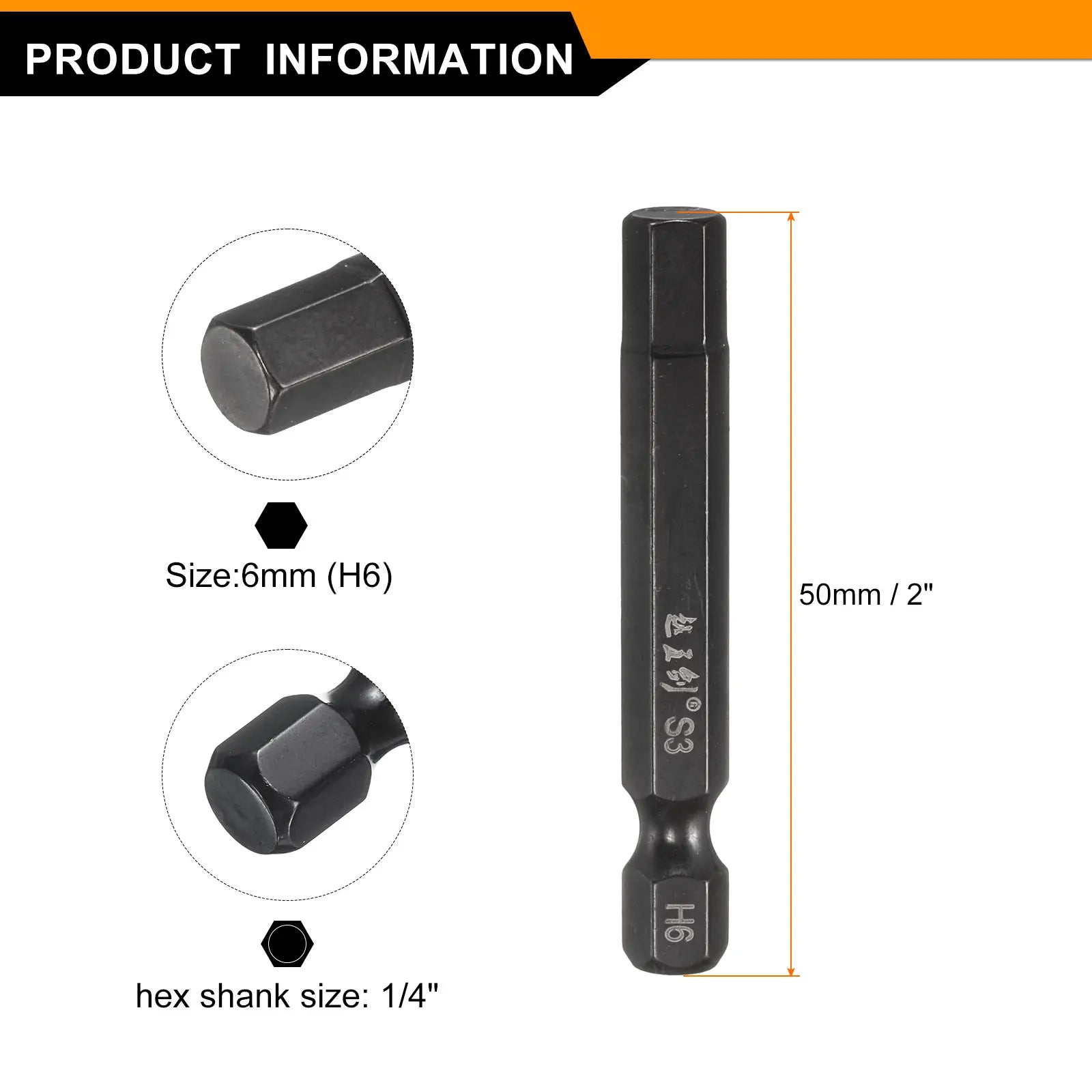 10/15pcs H1.5 H2 H2.5 H3 H4 H5 H6 H8 H10 Hex Head Wrench Drill Bit