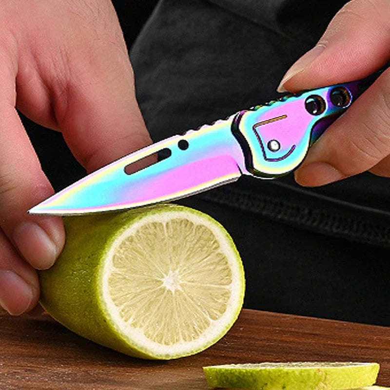 Folding Fruit Knife Stainless Steel Meat Cleaver Kitchen Knife with