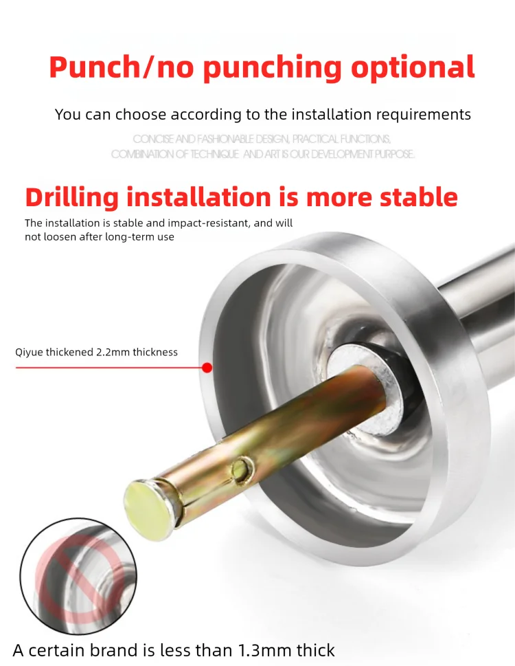 Drill-Free Silent Door Stopper - Extra Long & Thick Door Holder