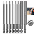 8pcs 100mm Hex Head Allen Wrench Drill Bits Set SAE Metric Allen