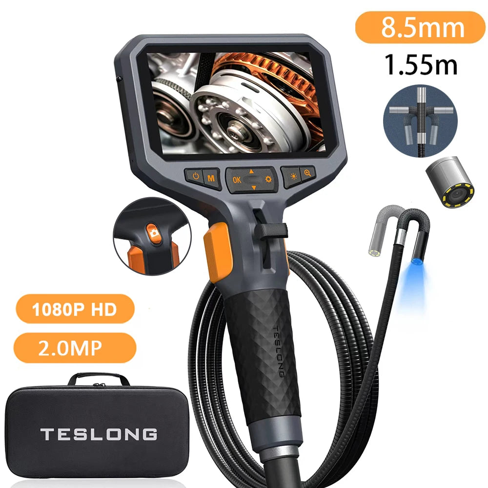 TESLONG TD450S 4.5Inch Screen Articulating Borescope 1080P 5 Inch IPS