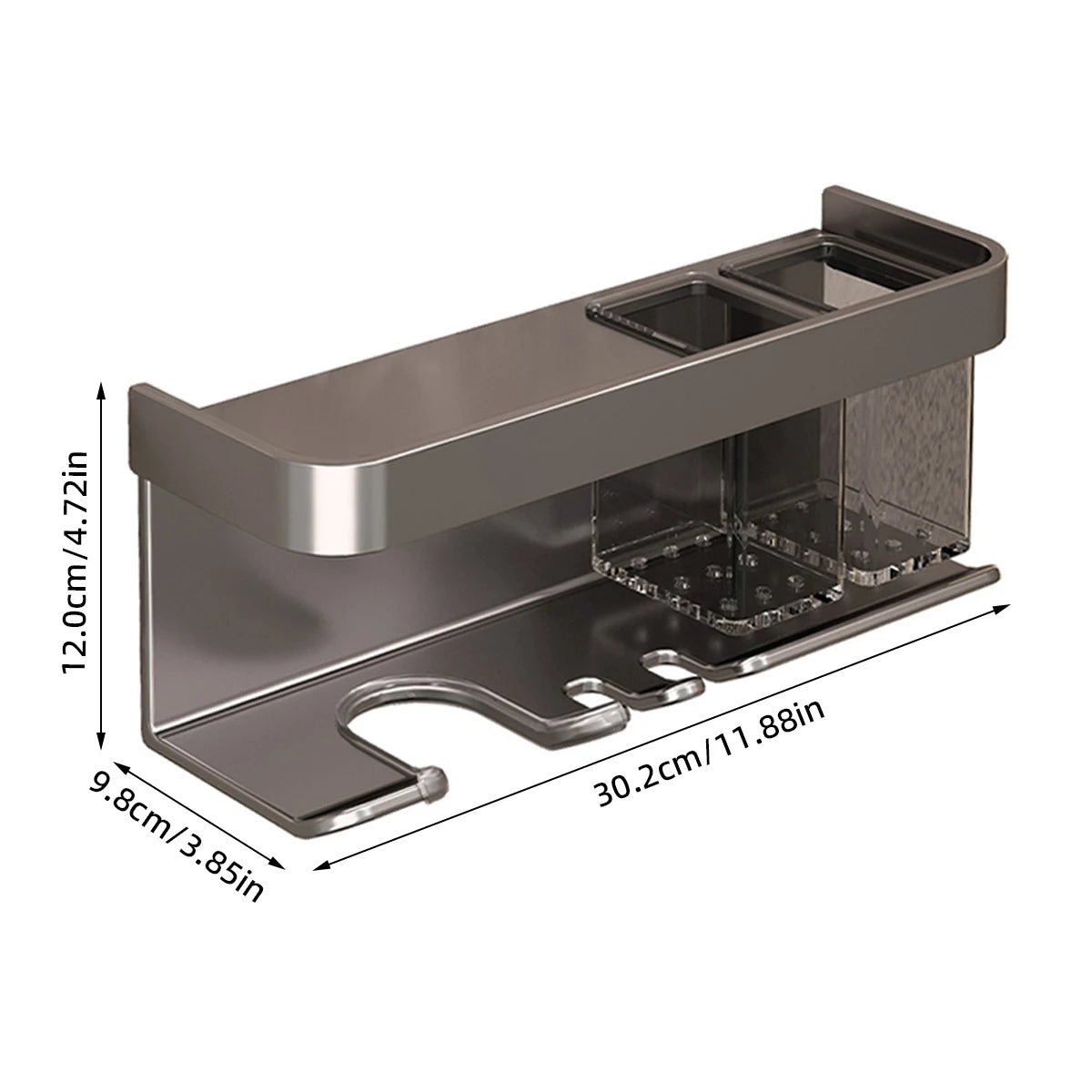 Bathroom Shelf Makeup Storage Organizer Aluminum Alloy Hair Dryer