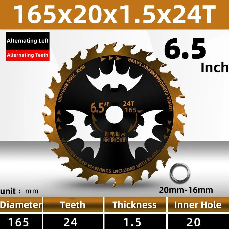 Circular Saw Blade for Wood Cutting – 4" to 7.25" Electric Woodworking Saw Blade 24T Alloy 110–185mm
