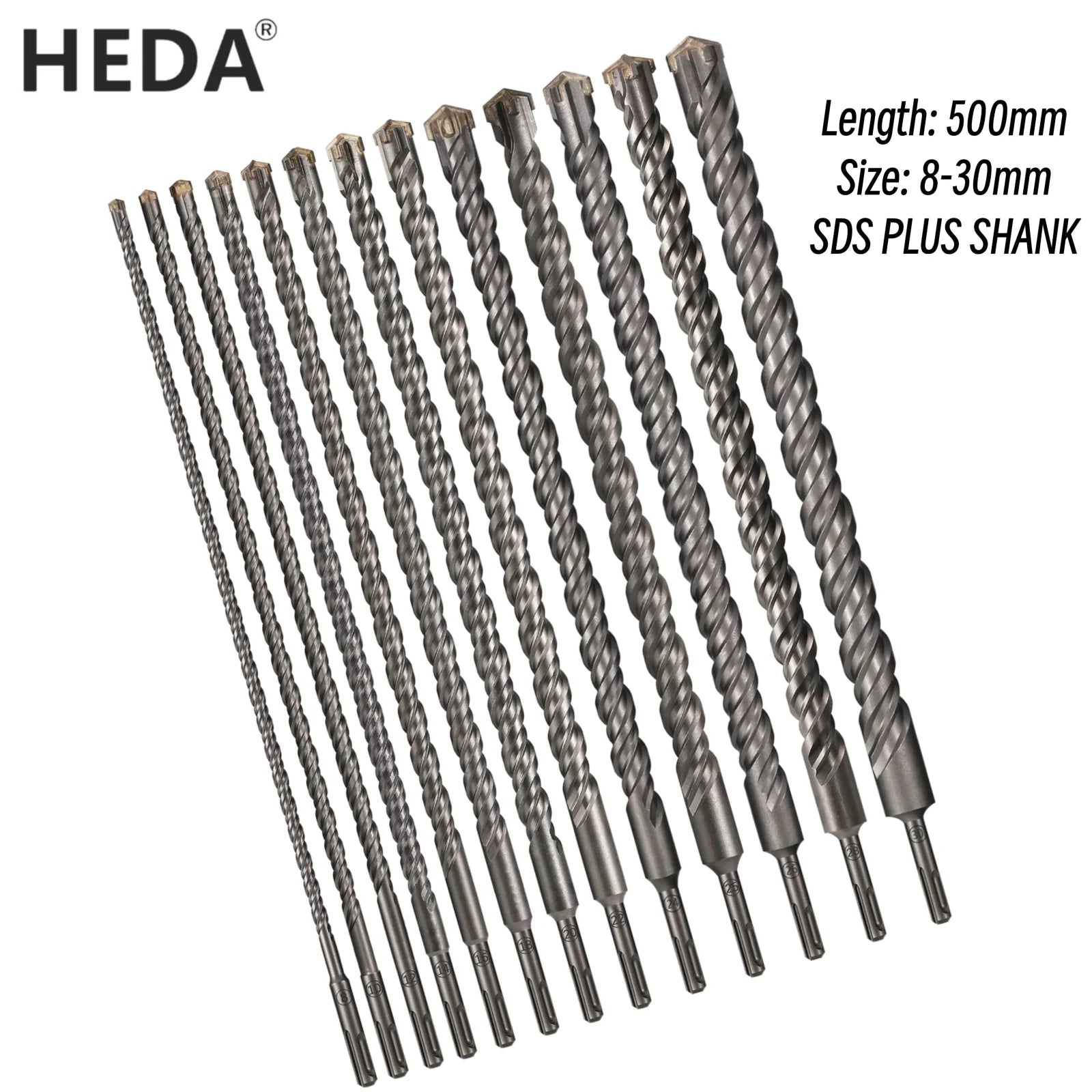 Concrete SDS Plus 8-30mm Bit Cross Cutter Head Double Auger Hammer