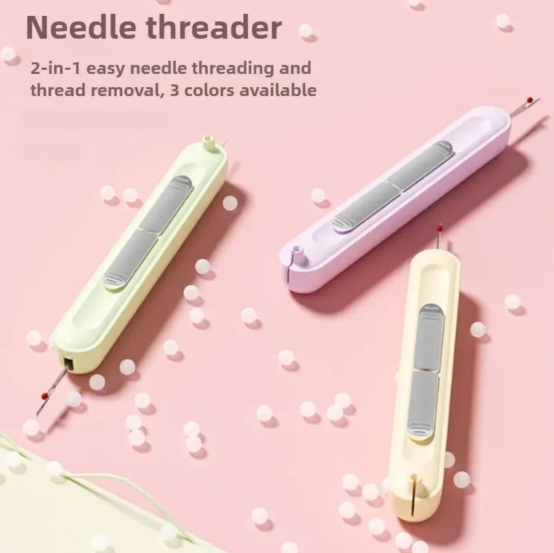 2 In 1 Needle Threader and Seam Ripper Tool Multifunctional Sewing