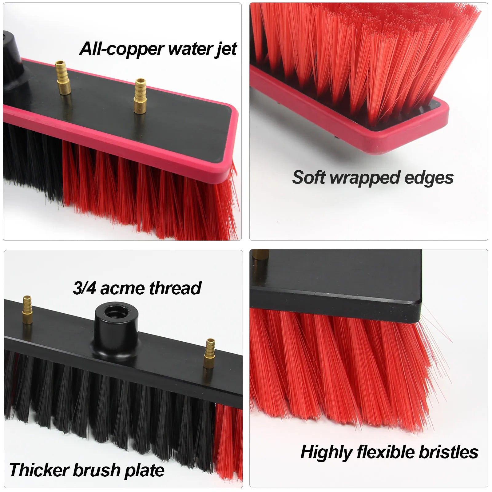 CNHOPOLE Water-Fed Pole Brush Head – Window & Solar Panel Cleaning