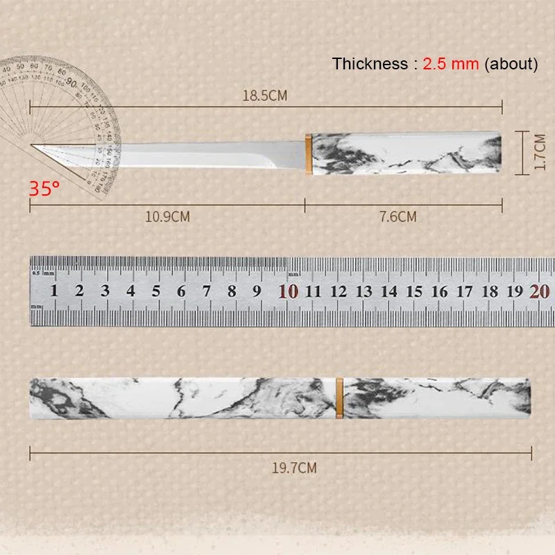 Barbecue Utility Knife Slicing Fish Fruit Steak Knife Plastic Handle