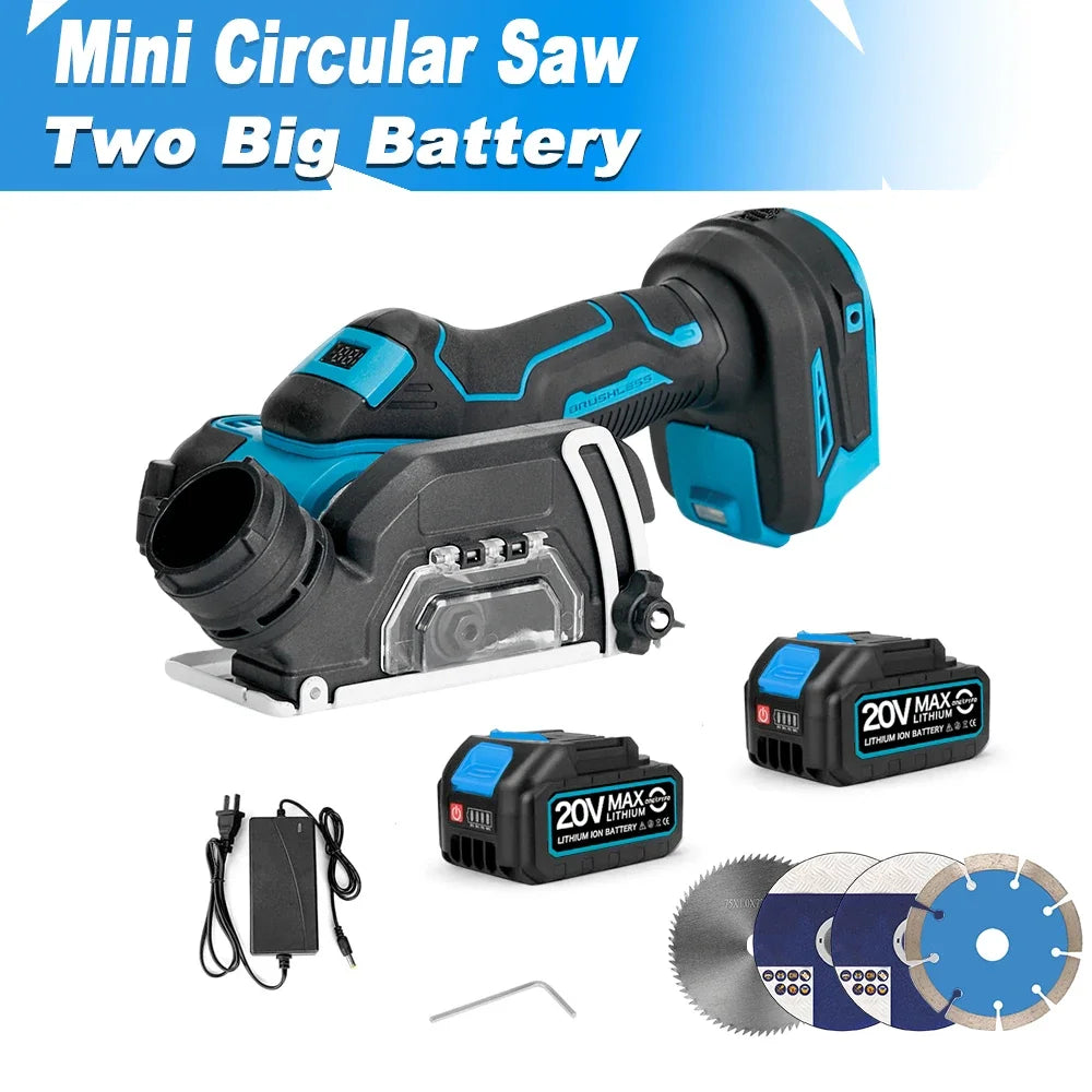 ONEKFYFD 3" Mini Brushless Cordless Circular Saw – Makita 18V Battery