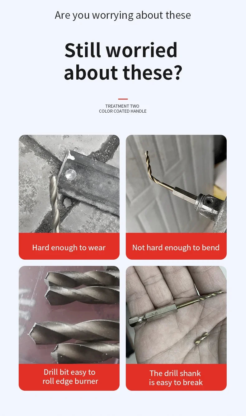 1.5-7.5mm Hex Shank Twist Drill Bit Wood Metal Hole Cutter Core