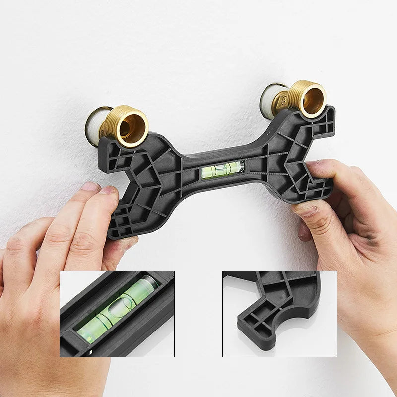 Multifunctional Dual Headed Wrench With Level Manual Tap Spanner