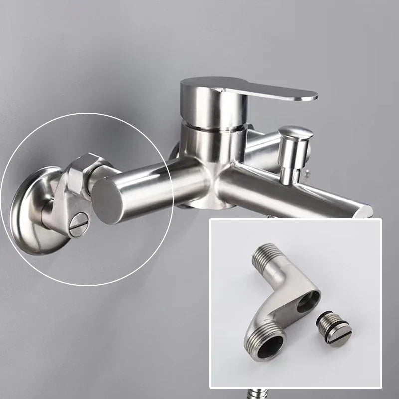 Width Adjustable Angle Valve Replacement Shower Faucet Adapter Part