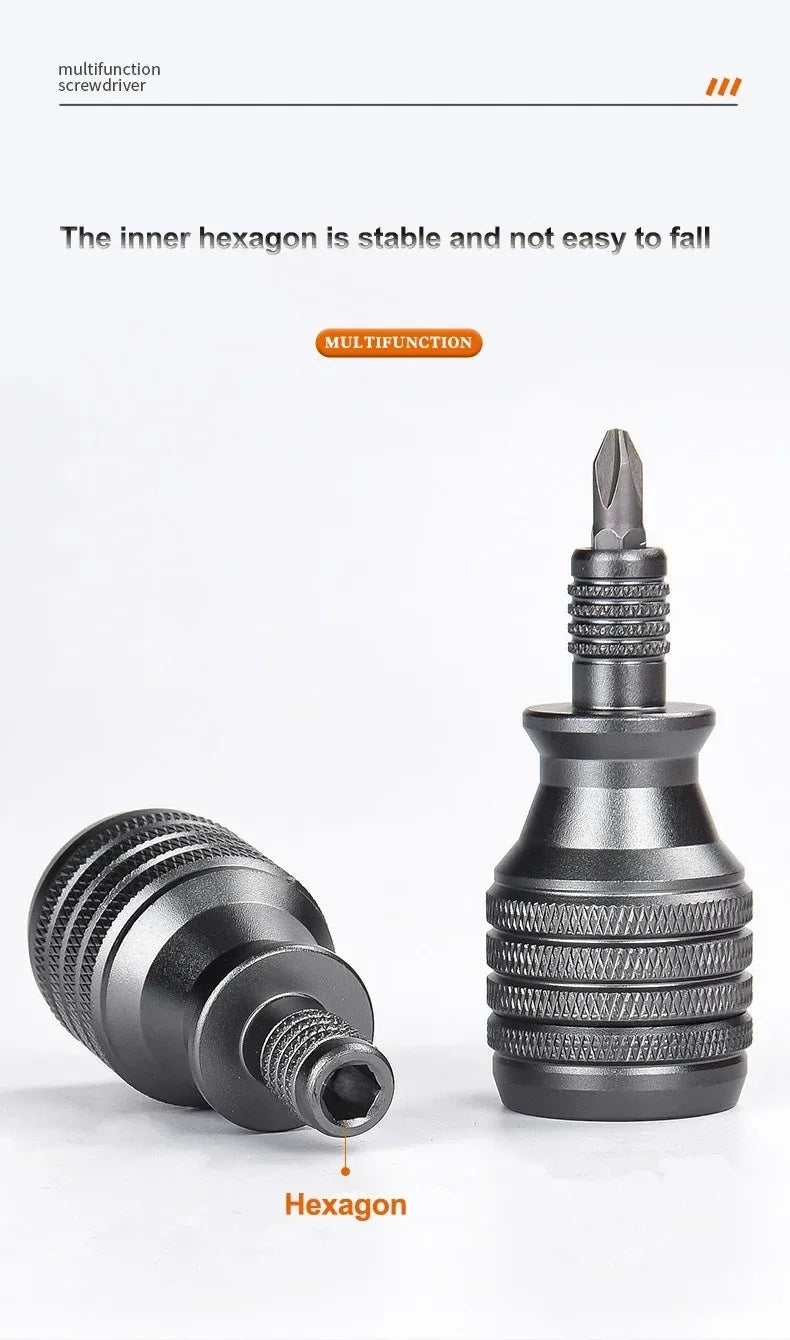 7-in-1 Industrial Mini Screwdriver Set - Aluminum Alloy Handle with