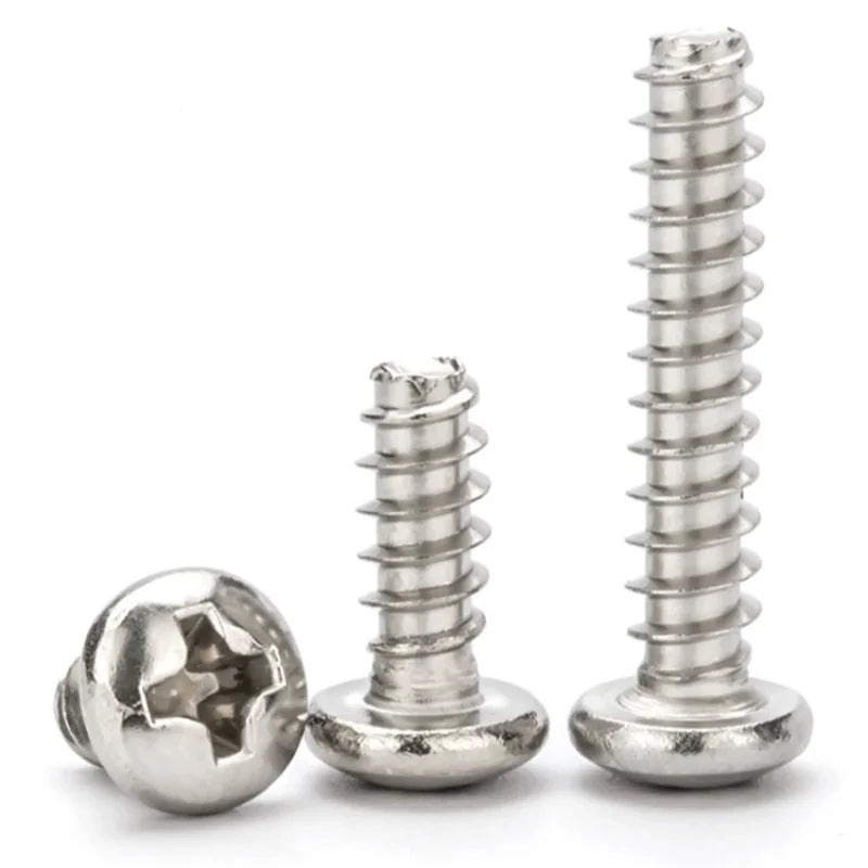 M1 M1.2 M1.7 M2 M2.6 M3 M4 M5 304 Stainless Steel Cross Round Head